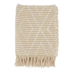 50"x60" Diamond Woven Throw Blanket With Tassel - Saro Lifestyle -Saro Lifestyle GUEST 7ad477a5 1dee 46ed 9617 ddc3e76c9a5a