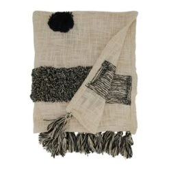 Saro Lifestyle Tufted Dot Throw, 50x60 Inches, Multicolored