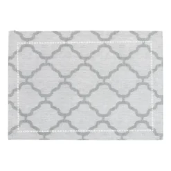 Saro Lifestyle Placemats With Laser-Cut Hemstitch Border (Set Of 4)