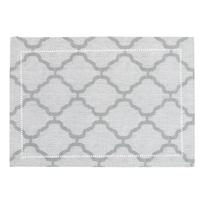 Saro Lifestyle Placemats With Laser-Cut Hemstitch Border (Set Of 4) 3 Saro Lifestyle Placemats With Laser-Cut Hemstitch Border (Set Of 4)