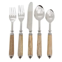 Saro Lifestyle Bark Wood Flatware, Ecru (Set Of 5) -Saro Lifestyle GUEST 7c6f3aef b6d7 4550 8e45 6790d7dfde9e
