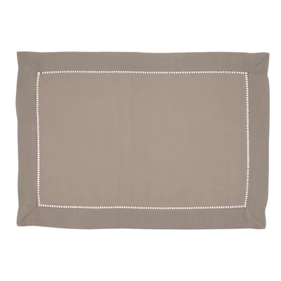 Saro Lifestyle Rochester Collection Placemat With Hemstitched Border (Set Of 12), 14"x20", Beige 3 Saro Lifestyle Rochester Collection Placemat With Hemstitched Border (Set Of 12), 14"x20", Beige