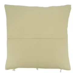 20"x20" Oversize Frayed Stitch Line Design Square Throw Pillow Cover White - Saro Lifestyle