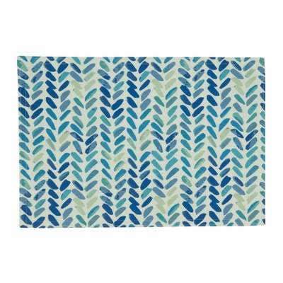 Saro Lifestyle Chevron Placemats With Watercolor Design 6 Saro Lifestyle Chevron Placemats With Watercolor Design - Image 4