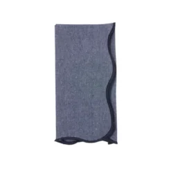 Saro Lifestyle Chic Scallop Napkin (Set Of 4), 20", Blue -Saro Lifestyle GUEST 80358f26 22e9 42ea 9dfd 4273e1a766e7