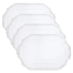 Saro Lifestyle Elegant Embroidery Detail Placemat (Set Of 4)