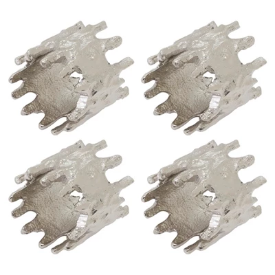 Saro Lifestyle Jagged Edge Napkin Ring (Set Of 4) 3 Saro Lifestyle Jagged Edge Napkin Ring (Set Of 4)