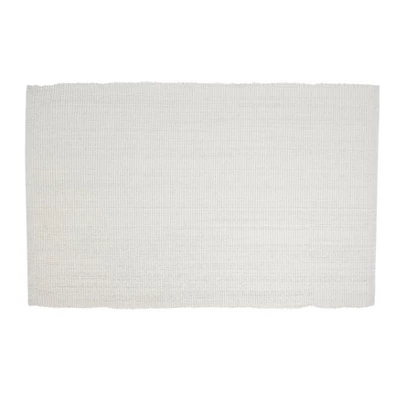 Saro Lifestyle Shimmering Design Ribbed Placemat (Set Of 4 Pcs), 13"x19", White 4 Saro Lifestyle Shimmering Design Ribbed Placemat (Set Of 4 Pcs), 13"x19", White - Image 2