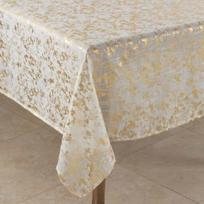 Saro Lifestyle Brushed Foil Tablecloth 6 Saro Lifestyle Brushed Foil Tablecloth - Image 4