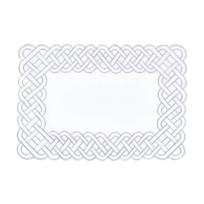 Saro Lifestyle Table Placemats With Braid Embroidered Design (Set Of 4) 7 Saro Lifestyle Table Placemats With Braid Embroidered Design (Set Of 4) - Image 5