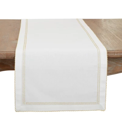 Saro Lifestyle Detailed Edge Embroidery Table Runner 5 Saro Lifestyle Detailed Edge Embroidery Table Runner - Image 3