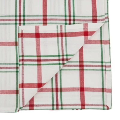 Saro Lifestyle Plaid Tablecloth, Red/Green, 70" X 70" 5 Saro Lifestyle Plaid Tablecloth, Red/Green, 70" X 70" - Image 3