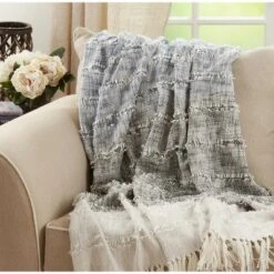 Saro Lifestyle Color Block Throw, 50x60 Inches, Blue 9 Saro Lifestyle Color Block Throw, 50x60 Inches, Blue -Saro Lifestyle GUEST 8aabd442 78bf 48fe 8584 09cd2ddb961c