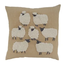 Saro Lifestyle Embroidered Sheep Decorative Pillow Cover 9 Saro Lifestyle Embroidered Sheep Decorative Pillow Cover -Saro Lifestyle GUEST 8c334214 c022 43b9 a4d8 dc2754a256b7 1