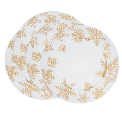 Saro Lifestyle Christmas Snowflake Charger Plate (Set Of 4) 4 Saro Lifestyle Christmas Snowflake Charger Plate (Set Of 4) - Image 2