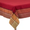Saro Lifestyle Plaid Border Tablecloth, Multi, 70" X 70" -Saro Lifestyle GUEST 8df09c68 973f 4048 b573 676d36d111cd