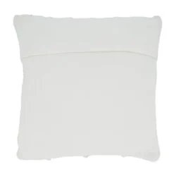 Saro Lifestyle Woven Striped Decorative Pillow Cover, Blue, 18"