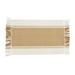 Saro Lifestyle Tassel Trimmed Stripe Placemat (Set Of 4) -Saro Lifestyle GUEST 8ea861d0 21db 4a6d b935 a93d1f99ee70