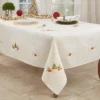Saro Lifestyle Embroidered Christmas Tree Design Holiday Linen Blend Tablecloth -Saro Lifestyle GUEST 8f4ebf6b b86e 4363 9c2e 658383505964