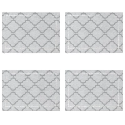 Saro Lifestyle Placemats With Laser-Cut Hemstitch Border (Set Of 4) 4 Saro Lifestyle Placemats With Laser-Cut Hemstitch Border (Set Of 4) - Image 2