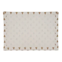 Saro Lifestyle Christmas Trees Placemat, 14"x20" Oblong, Gold (Set Of 4)
