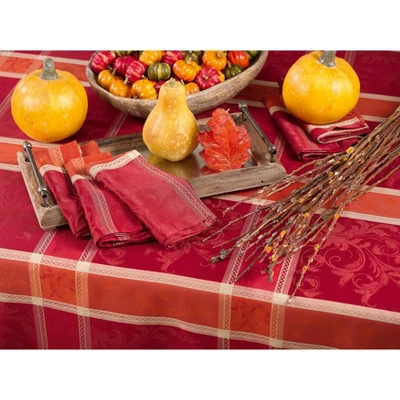 Saro Lifestyle Pumpion Collection Plaid Design Dinner Napkins (Set Of 12) - 20 X 20 3 Saro Lifestyle Pumpion Collection Plaid Design Dinner Napkins (Set Of 12) - 20 X 20