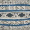 20"x20" Oversize Boho Rug Design Cotton Throw Pillow Cover Blue - Saro Lifestyle -Saro Lifestyle GUEST 92de92ba f905 4cf9 813b 105504a0491e