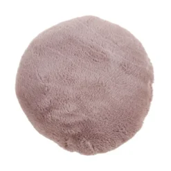 Saro Lifestyle Round Throw Pillow With Faux Rabbit Fur -Saro Lifestyle GUEST 95b08fbc d76b 41b9 8527 d3927205d2d6