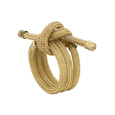Saro Lifestyle Metal Napkin Rings With Knotted Rope Design (Set Of 4) 5 Saro Lifestyle Metal Napkin Rings With Knotted Rope Design (Set Of 4) - Image 3