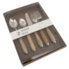 Saro Lifestyle Bark Wood Flatware, Ecru (Set Of 5)