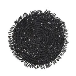 Saro Lifestyle Rustic Raffia Fringe Placemat (Set Of 4) -Saro Lifestyle GUEST 9726c393 835a 466c 9165 2c76e68a0c18