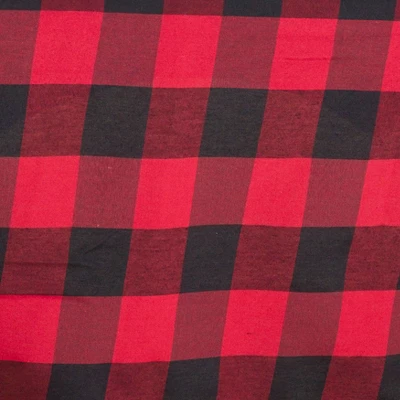 104"x70" Buffalo Plaid Tablecloth Red/Black - Saro Lifestyle 4 104"x70" Buffalo Plaid Tablecloth Red/Black - Saro Lifestyle - Image 2