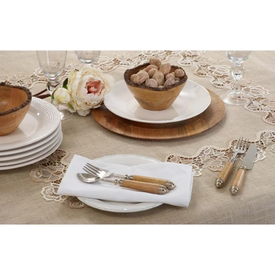 Saro Lifestyle Elegant Tablecloth With Lace Rose Border 7 Saro Lifestyle Elegant Tablecloth With Lace Rose Border - Image 5