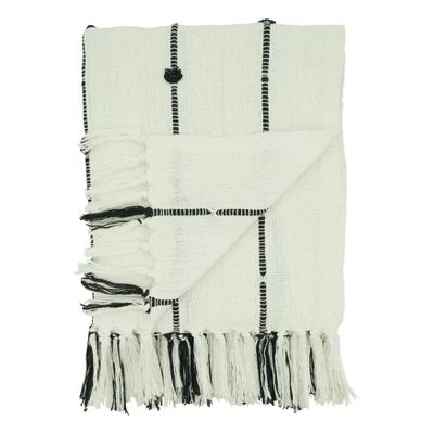 Saro Lifestyle Cotton Throw With Knotted Design 3 Saro Lifestyle Cotton Throw With Knotted Design