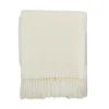 50"x60" Throw Blanket Off White - Saro Lifestyle: Cozy Polyester Basket Weave, Hand Washable -Saro Lifestyle GUEST 9a541e0e 3938 468d a65c 62ab2d977774