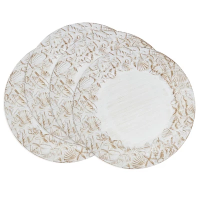 Saro Lifestyle Sea Shell Embellished Charger Plate (Set Of 4) 4 Saro Lifestyle Sea Shell Embellished Charger Plate (Set Of 4) - Image 2