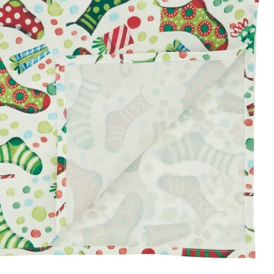Saro Lifestyle Christmas Stockings Holiday Table Runner 3 Saro Lifestyle Christmas Stockings Holiday Table Runner