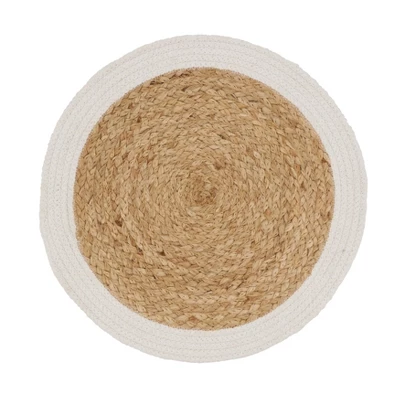 Saro Lifestyle Handmade Jute Braided Placemat (Set Of 4), 15", White 6 Saro Lifestyle Handmade Jute Braided Placemat (Set Of 4), 15", White - Image 4