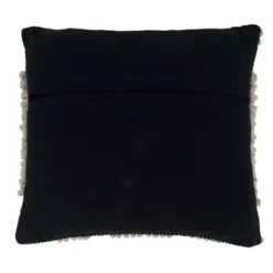 18"x18" Woven With Arrow Design Knitted Square Throw Pillow Cover Black/White - Saro Lifestyle