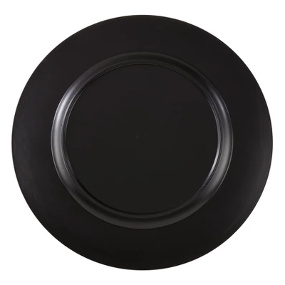 Set Of 4 Buffalo Plaid Design Table Chargers Red/Black - Saro Lifestyle 3 Set Of 4 Buffalo Plaid Design Table Chargers Red/Black - Saro Lifestyle