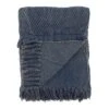 Saro Lifestyle Cotton Throw Blanket With Tufted Fringe Design, 50"x60", Blue -Saro Lifestyle GUEST a606ee42 ada7 423e 9676 0f284f9abde3