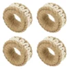 Saro Lifestyle Rope Design Napkin Ring (Set Of 4), Beige, Set Of 4