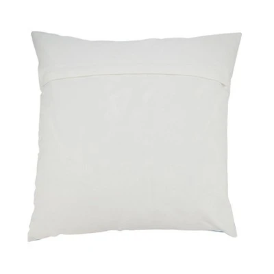 Saro Lifestyle Outdoor Embroidered Turtle Poly Filled Pillow, 20"x20", Blue 3 Saro Lifestyle Outdoor Embroidered Turtle Poly Filled Pillow, 20"x20", Blue