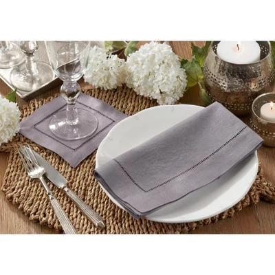 Saro Lifestyle Hemstitched Dinner Napkin (Set Of 4) 2 Saro Lifestyle Hemstitched Dinner Napkin (Set Of 4)