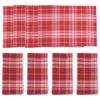 Saro Lifestyle Rustic Recycled Plaid Placemat And Napkin (Set Of 8), Red -Saro Lifestyle GUEST a9098acc 092a 4110 b19e 9a8bcb0738b7