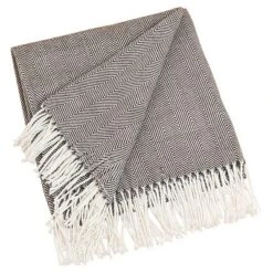 50"X60" Herringbone Tassel Fringe Throw Blanket - Saro Lifestyle 12 50"X60" Herringbone Tassel Fringe Throw Blanket - Saro Lifestyle -Saro Lifestyle GUEST ac213076 b0a7 447e 9020 2fc2a7cd295c