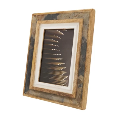 Saro Lifestyle Contemporary Wood And Slate Photo Frame 5 Saro Lifestyle Contemporary Wood And Slate Photo Frame - Image 3