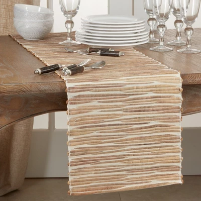 Saro Lifestyle Dinner Table Runner With Water Hyacinth Design 4 Saro Lifestyle Dinner Table Runner With Water Hyacinth Design - Image 2