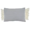 Saro Lifestyle Chunky Fringe Decorative Pillow Cover, Grey, 16"x23" -Saro Lifestyle GUEST b113650e 9765 4e50 af07 b17e6c4d6e4b