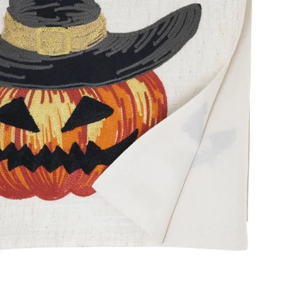 Saro Lifestyle Linen Blend Pumpkin Table Runner, 16"x70", Natural 3 Saro Lifestyle Linen Blend Pumpkin Table Runner, 16"x70", Natural